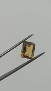 พลอยซิทรินธรรมชาติทรงแปดเหลี่ยมขนาด 6x8 มม. สีเหลืองขัดเงา คุณภาพสูง ราคาขายส่งจากโรงงานต่อกะรัต - Product Image 4