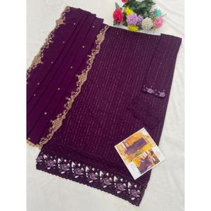 Costume pakistanais très demandé, en georgette lourde, élégant, pour les fêtes, avec dupatta, disponible pour la livraison mondiale - Product Image 3