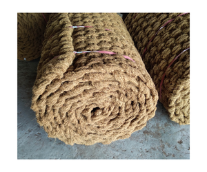 Anti-poussière écologique Plaid couloir moderne fibre naturelle tissé à la main croix armure marron noix de coco tapis de coco - Product Image 4