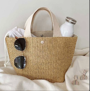 Sac en paille fait main de qualité supérieure / Sac tissé sauvage idéal pour les vacances à la plage et l'été - Product Image 1