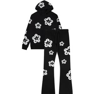 Nuevo Conjunto Deportivo Corto Negro con Logotipo Personalizado, Mangas Largas, Transpirable, para Mujer, Estilo Urbano - Product Image 1