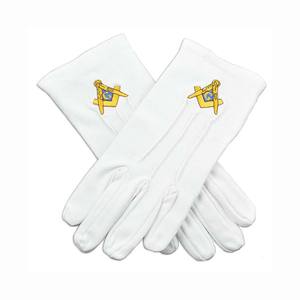 Fabricant de gros Gants maçonniques Nouveau Style 100% Coton Gants maçonniques blancs - Product Image 3