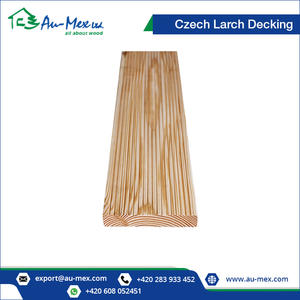 Le bois solide de conception moderne de Decking en bois de mélèze tchèque embarque la surface de 24x136mm Reeded - Product Image 3