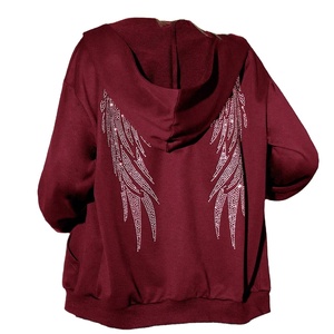 Sweat à capuche personnalisé avec strass et squelette pour femmes fabriqué avec un matériau de haute qualité - Product Image 1