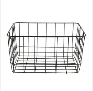 Black <b>Square</b> Shaped Metal Iron Wire Mesh Storage <b>Basket</b> - Product Image 4