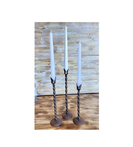 Bougeoir en fer noir de qualité supérieure pour la décoration de la maison de luxe centres de table de mariage et ambiance romantique intemporelle - Product Image 1