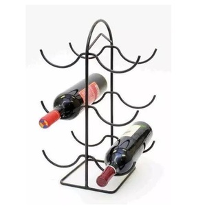 Estante de Vino de Metal OEM ODM, Estante de Alambre de Hierro para Vino Tinto, Montado en la Pared, Hecho a Mano, Existencias Disponibles al por Mayor - Product Image 4