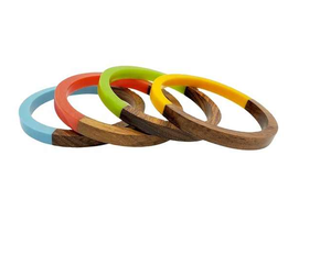 กำไลเรซิ่นคุณภาพสูงรักษ์โลก ดีไซน์ลูไซต์ทันสมัย ทำมือ สีสันสดใส แฟชั่นสไตล์อินเดียสำหรับผู้หญิง - Product Image 4