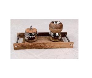 Brûleur à encens Mabkhara Dukhoon en acier et bois au design admirable avec boîte de rangement pour Oud, qualité supérieure, brûleur à Bakhoor - Product Image 4