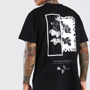 Heavyweight Cotton Distressed Washed T <b>Shirt</b> with Unique Artwork Pattern Oversized Short Sleeve Comfy Cotton Tee Casual Wear - Product Image 2