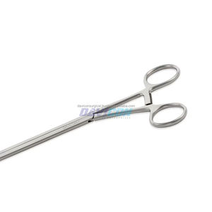 Pince DeBakey Thoracoscopique en Acier Inoxydable 65mm Courbée, Mâchoires Atraumatiques 1x2, Tige de 10mm, Ratchet, Longueur de Travail 23cm, 12.75'' - Product Image 4
