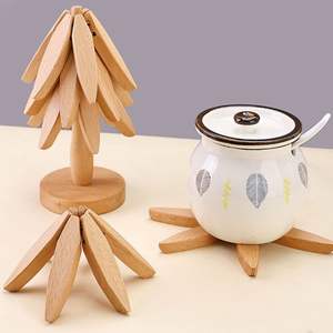 Ensemble de sous-verres en bois de chêne naturel - Product Image 1