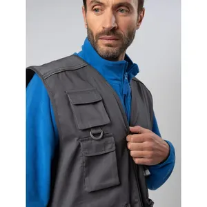 Gilet décontracté sans manches en polyester multi-poches personnalisable pour la promotion de polos, accessoire de merchandising toutes saisons - Product Image 4