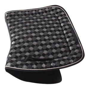 Tapis de selle de cheval anglais noir de qualité supérieure de concepteur doux et confortable polyester/coton tissu de forage polycoton équitation - Product Image 2