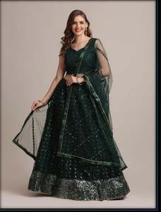 Lehnga choli ออกแบบใหม่สไตล์อินเดีย - Product Image 5