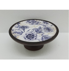 Best Design Wooden and Meena Work Kitchenware Bowl Best Quality Round Shape Solid Wood Tabletop <b>Dinnerware</b> Bowl Handmade - Product Image 1