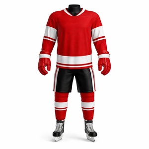 Uniforme de hockey sobre hielo personalizado, conjunto de camiseta y pantalones cortos sublimados, ropa de equipo para adultos, fabricante OEM ODM - Product Image 1