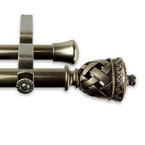 Embouts de tringles à rideaux contemporains au fini métallique noir mat conçus pour compléter la décoration intérieure moderne et les tringles à rideaux - Product Image 1