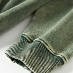 Vente en gros de vêtements d'hiver fabriqués sur mesure sweat à capuche vintage lourd délavé à l'acide 100% coton motif solide - Product Image 6