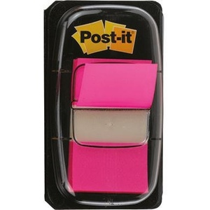 Bandelettes adhésives Post-it roses, 50 feuilles, index standard, 43,2 x 25,4 mm (L x H) pour usage bureautique - Product Image 1