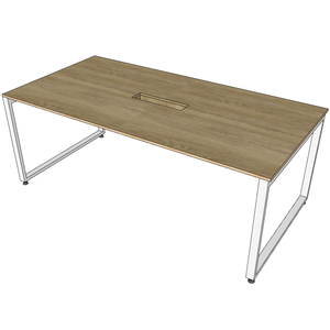 โต๊ะประชุมทรงสี่เหลี่ยมมินิมอล 100x200 ซม. ขาเหล็ก ต้องประกอบเอง HBRT009 - Product Image 6