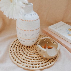 Tienphong 2024 Handmade Hazel Round <b>Woven</b> Water Hyacinth Placemat, Neutral Vintage Placemats for Table Decoration - Product Image 4