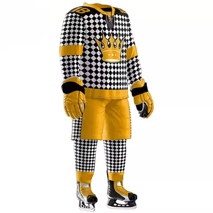 Ropa de hockey sobre hielo personalizada OEM ODM ajuste cómodo buena calidad 100% poliéster secado rápido conjunto de uniformes deportivos para hombres y mujeres - Product Image 5