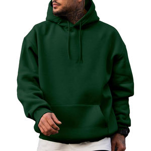 Sudadera con Capucha Básica de Moda Urbana para Hombre, Estilo Informal, Ajustada, con Bolsillos Tipo Canguro, Teñida Lisa, la Más Vendida, Fabricada en Fábrica al por Mayor - Product Image 4