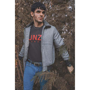 PEAKY Winter Sporty <b>Trucker</b> <b>Jacket</b> Stand Reversible Fur Collar Water Proof Zippered Coated Woolen Patchwork Pattern Street XS - Product Image 3