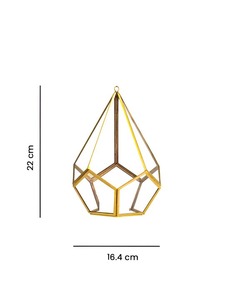 เครื่องใช้บนโต๊ะอาหารสีทองสไตล์การแขวนที่สวยงามดีไซน์เนอร์เทอราเรียมทรงเพชรการตกแต่งที่ทันสมัยเพิ่มความสง่างามและความหรูหราให้กับทุกพื้นที่ - Product Image 6