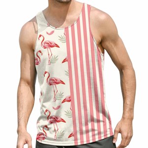 Oem Casual Sleeveless Breathable Mesh Seamless Tank Top Custom Printing Mens Quick Dry <b>Back</b> Running Singlet - Product Image 1
