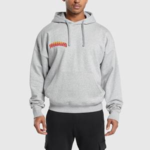 เสื้อฮู้ดผ้าฝ้ายขนแกะใส่สบายสำหรับทุกเพศเสื้อกีฬาลำลองแนวสตรีทเสื้อสเวตเชิ้ตพร้อมฮู้ดปรับได้มีกระเป๋าพิมพ์โลโก้ - Product Image 1