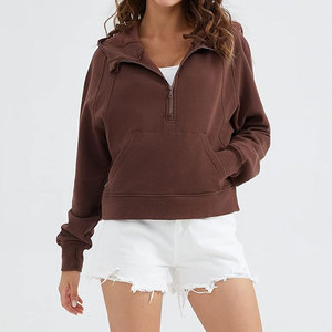 Sudadera con Capucha Corta Elegante para Mujer, Venta al por Mayor, Casual, de Alta Calidad, Personalizada, Estilo Urbano con Logotipo Frontal - Product Image 1