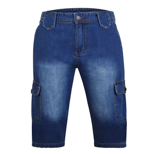 กางเกงยีนส์ขาสั้นผู้ชายสไตล์วินเทจแบบสตรีทแวร์สั่งทำพิเศษจากโรงงาน พร้อมประดับด้วยคริสตัล - Product Image 4