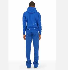 Vente en gros de survêtements personnalisés délavés à l'acide pour hommes à capuche à manches longues avec un design personnalisé et un style Hip Hop - Product Image 4