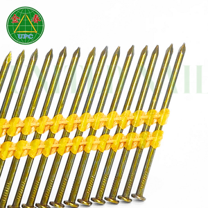 Clavos de tira de acero intercalados de plástico de 3 pulgadas con cabeza redonda a cuadros de vástago liso para sujeción de marcos de madera con precio de fábrica - Product Image 3