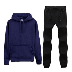 Survêtement décontracté à capuche pour homme, tendance, logo personnalisé, haute qualité, respirant, deux couleurs personnalisées - Product Image 1