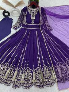 ชุดอนาร์คาลิจอร์เจียสำหรับผู้หญิงชุดปักลาย kurti dupatta อินเดียสำเร็จรูปสำหรับงานแต่งงานฤดูร้อน - Product Image 3