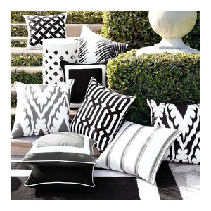 Outdoor <b>White</b> Animal Printed Cushions modern style pleats cotton fabric luxury <b>pillow</b> <b>case</b> cover <b>pillows</b> home decor soft cushion - Product Image 2
