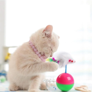 Interactive Cat <b>Toy</b> Tumbler with Feather and <b>Mouse</b> Ball - Product Image 2