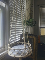100% fait à la main en macramé Boho meubles pour animaux de compagnie personnalisé chat hamac lit suspendu en macramé cintre élégant bohème chat lit