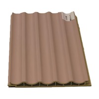 Panneau mural cannelé circulaire intérieur en fibre de bois de bambou, panneau décoratif de 140 mm pour la décoration intérieure moderne