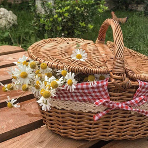 Cesta de picnic de mimbre aceptable personalizada, cestas de almacenamiento ecológicas OEM, cesta de picnic aislada de fábrica de Vietnam - Product Image 6