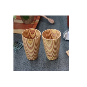 Factory Wholesale Wood Glass 300ml/250ml Glass Cup for Wedding Party Heavy Glass for Handmade Use for Free Sample - Product Image 1