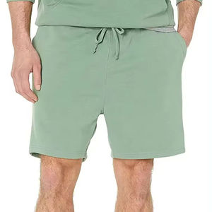 high street hot sale sports wear <b>fleece</b> <b>shorts</b> men custom puff print workout sweat <b>shorts</b> - Product Image 1