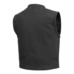Chaleco de lona resistente para motocicleta para hombre, servicio OEM, chaqueta informal con bolsillos grandes para exteriores, chaleco de lona con cuello de costilla, chaleco de pato para hombre - Product Image 2