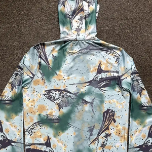 Sweat à capuche extérieur léger Protection solaire UPF 50 Plus Maillot de pêche à manches longues Taille XL avec trous pour les pouces Conception personnalisée - Product Image 5