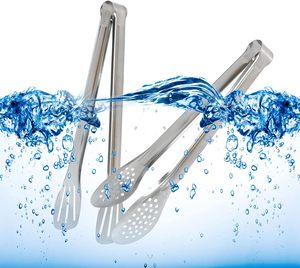 High Quality Stainless Steel 12 Inch Kitchen <b>Buffet</b> Tongs Quality Cooking Utensils 4 Pack Salad Tools - Product Image 3