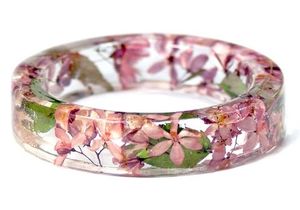 <b>SMART</b> Fine Jewelry Resin Flower Angel Model Bangle Bracelet Waterproof Hand-painted Customizable Size - Product Image 4