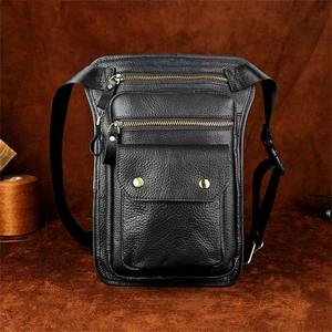 Waist Bag <b>Pouch</b> for Men Manufacturer Custom Men Genuine Leather Funny Pack <b>Belt</b> <b>Pouch</b> Waist Bag LWB-0040 - Product Image 3